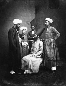 Parsis i Bombay, ca. 1870